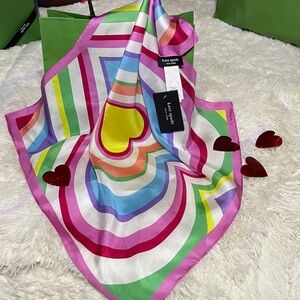 Kate Spade Colorful ❤️Heart❤️Pattern Scarf